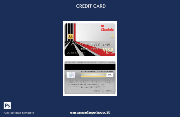 stile verificato Modello di carta elettronica per visto bancario Citadele Lituan